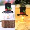Decorazioni natalizie 1 pz Decorazione lampadina con palla a bolle Creativo Padre Pupazzo di neve Albero di neve1