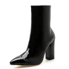 Hot Sale-Maiernisi Women Boots Wedge Midd Calf Boots Women Shoes Black Silver Fashion Mother Shoes Round Toe Ladies Brand