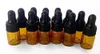 2 ml Mini Amber Glass Essential Groding Propper bouteilles rechargeables 4 couleurs