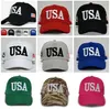 Fashion-Trump hat USA Flag baseball caps Keep America Great 2020 Hat 3D Embroidery Star Letter Camo adjustable Snapback 8 Colors DHL