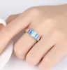 CiNily anneaux créés rose bleu blanc opale de feu argent plaqué vendre au détail entier pour les femmes bijoux Ring3044782