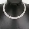 Kristall brud smycken sexig konstgjord diamant halsband för fest prom formell händelse bröllop smycken uppsättning brud tillbehör 3 rader rhinestone