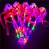 Kids LED Lighting Magic Wand Fairy Sticks Bow Handheld Heard Round Star Shape Wedding Party Concert Decor Valentine Gift HHA9359663859