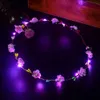 Night Party Wedding Fascia per ragazze 2019 LED Light Up Flower Fascia per capelli Donna Corona Lampeggiante Glow Crown Accessori per capelli
