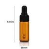 Flacons d'affichage d'huile essentielle de 5 ml de mini bouteilles en verre ambre avec des couvercles noirs de compte-gouttes de pipette pour EJuice Eliquid LX8609