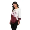 S-5XL t-shirt femmes grande taille trois quarts dames t-shirts imprimé fleuri ample décontracté hauts dame Blouses vêtements de printemps irréguliers