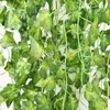 10 unids colgando vid verde pared hoja falsa hoja decoración de jardín casa guirnalda planta longitud 90 cm (35 pulgadas) 5 estilo para elegir