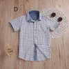 Jungen Kurzarm Plaid T -Shirt Kinder Klassische Gittertops 2019 Sommer Baby Tees Freizeitkinder Kleidung C01