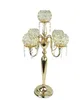 Candelabri in acrilico a 5 bracci in cristallo oro morbido centrotavola per decorazione di nozze senyu0298
