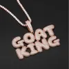 Mens Hip Hop Custom Name Combination Bubble Initial Letters Pendant Necklace Micro Cubic Zirconia Gold Silver Rose Gold Copper Pendant Neckl