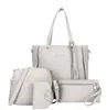 4 st handväskor kvinnor väskor desinger flicka mode fyra-bitars axel messenger väska plånbok handväska bolsa feminina