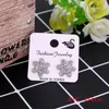 100pcs/lot 4x4cm White Color Paper Different Design Colorful Earrings/Ear Stud Card Jewelry Display Hang Tag Label Printing