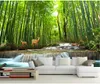 2019 Ny 3D -tapet Promotion Green Bambu Auspicious Deer Graceful Landscape Bakgrund Väggdekoration Väggpapper