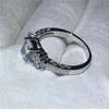 Choucong Samica Vintage Pierścień 1CT Diamond CZ 925 Sterling Silver Zaręczyny Zespół Ślubny Pierścienie Dla Kobiet Mężczyzn Party Biżuteria