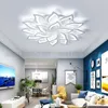 Plafonniers à pétales acryliques simples à LED, lampes d'éclairage créatives modernes pour salon, chambre à coucher, salle d'étude, villas AC 110-220V