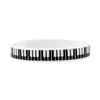 Sıcak ! 50 Adet Yeni Stil Siyah / Hite Silikon Bileklik Kauçuk Piyano Klavye Tasarımı Sevimli Güzel Bileklik