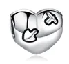 100pc heart Spirits Best Mom Family Teapot Mouse Mouse Silver Charm Beads تناسب قلادة مجوهرات الباندورا الأوروبية