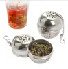 Nytt rostfritt stål Boll te -infusernätfilterfilter Sile whook Loose Tea Leaf Spice Ball med repkedja Hem Köksverktyg2150605