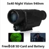 Teleskopkamera med Night Vision 200m Range 5x40 12MP Digital Infrared Cam Optics Surveillance6569310