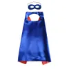 35 inch effen superheld cape met masker set dubbele laag voor kinderen van 9-14 jaar 6 kleuren keuze Superhero Halloween kerstkostuums