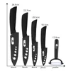 Seramik Bıçaklar Mutfak Bıçakları 3 4 5 6 inç Şef Knife Cook Setpeeler Beyaz Zirkonya Blade Çok Molor Sap Yüksek Kaliteli Moda5274521