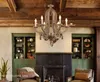 Drewniane oświetlenie żyrandolowe do salonu Bderoom Kitchen Luster Vintage żyrandole sufitowe retro dekoracje domowe LLFA312B