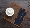 Ultime Patchwork di Lucky Pesce Tabella Tovaglietta Cotone Lino Tavolo Mat rettangolo d'epoca in stile cinese cialda di tè Mats isolamento 1pcs