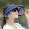 Sun Visor, Lato Unisex Odkryty Sporty Topless Anti-UV Cap Sun Visor Hat Oddychający Sunhat, Kobiety Duży Brim Lato Ochrona UV Plaża Hik