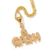 Dollar Purse CASH Letters Pendant Necklace Gold Plated Stainless Steel Inlaid Rhinestone Pendant Hip Hop Jewelry7336790