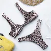 Bikini sexy leopardati 2020 Micro bikini Push Up Costume da bagno donna con taglio alto Costume da bagno donna Mini costume da bagno