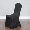 Beleza brilhante Spandex Banquete Chair Covers tampa da cadeira de lantejoulas luxo para decorações de casamento e eventos do partido