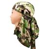 Hårtillbehör camo durag bandanas pannband hattar för kvinnor män gör doo du rag hatt våg lång svans pirat turban head cover cap1909776