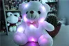 Colorido LED Flash Light Bear Doll Animales de peluche Juguetes de peluche Tamaño 20 cm - 22 cm Oso Regalo para niños Regalo de Navidad Peluche Plush249S