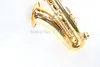 Unbranded Gold Lacquer Studenter Musikinstrument BB Tenor Saxofon Professionell B Flat Sax Quality Brass Saxofon Falling Tune B (c)