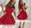 red lace homecoming dress