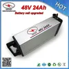 Batterie au Lithium 48 volts 24ah pour vélo électrique, boîtier en aluminium 3.7V 3000mah 18650 cellules 48V 13S 30 ampères BMS