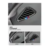 For bmw f15 Carbon Fiber Car AC Outlet Trim Refit Air Outlet Frame Decoration Stickers X5 2014-2017 Interior Car Styling