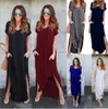 Women Long Loose Maxi Dresses Summer Solid Color Floor Length Casual Dresses Womens Clothing224R