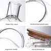 Bambu kapak ile cam çaydanlık üst güvenli ısıya dayanıklı borosilikat pyrex kettle sürahi çay suyu için su suyu kahve 1800ml
