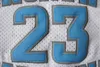 Maillot de basket-ball pour homme Caroline du Nord UNC Tar Heels Michael # 23 Throwback Double Stiched