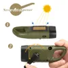 Mini Emergency Hand Crank Dynamo Solar Powered Flashlight Torch Uppladdningsbar LED Ljuslampa Kraftfull fackla för Camping Outdoor Gratis DHL