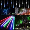 Jul LED Meteor Dusch Rain Lights Snow Falling Raindrop Cascading Outdoor