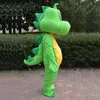 2019 Factory Hot Sale Green Dragon Dinosaur Mascot Kostym Tecknade kläder Rosa kostym Vuxen Storlek Fancy Dress Party Factory Direct Gratis Shipp