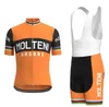 NOWOŚĆ 2022 MĘŻCZYZN MOLTEI DEAM JERSEY Zestaw Set z krótkim rękawem Cycling Odzież MTB Rower Road Wear 19D Pada żelowa Ropa Ciclismo rower MA3174731