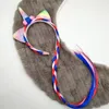 Unicorn Horn Bantlar Glitter Kulaklar Çocuk Kız Gökkuşağı Renkli at kuyruğu Prenses Örgü Peruk hairbands Saç Aksesuarları 0106