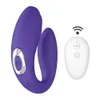 Drahtloser Vibrator Sexspielzeug für Paare 10 Geschwindigkeit USB wiederaufladbar G-Punkt Silikon Stimulator Doppelvibratoren J2208