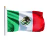 Mexikansk flagga 3x5 ft Custom Country National Flags of Mexico 5x3 ft 90x150cm inomhus utomhus Mexiko flagga med hög kvalitet6123063