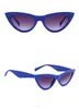 Wholesale Wholesale-2018 جديد إمرأة خمر كائنات شمسية 7 ألوان E القط العين الشكل ريترد طباعة النظارات الشمسية إطارات