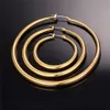 Big Size Style Large Hoop Earrings For Women Fashion 18K Real Gold Plated Basketball Wives Simple High Quality Jewelry E6391