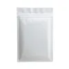 Noir mat Blanc Petit Aluminium Mylar Zip Sacs en plastique verrouillage Herb poudre chaleur Scellable plat Ziplock Emballage 100pcs Sac